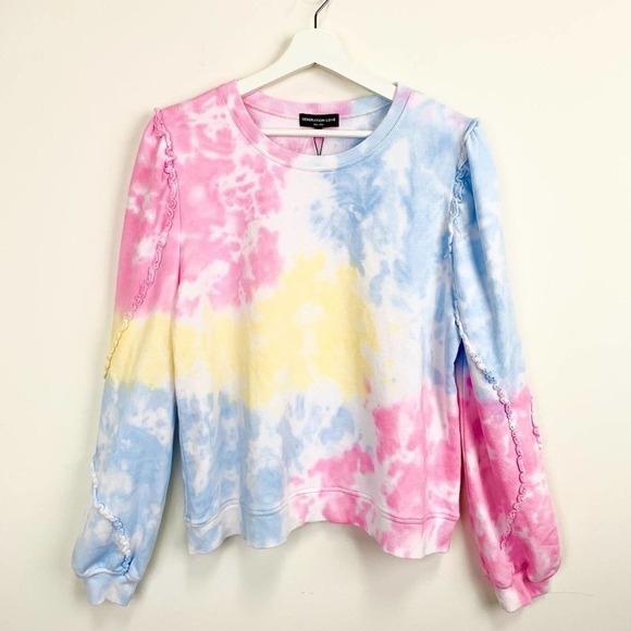 NWT GENERATION LOVE Ruffle Tie Dye Sweatshirt - Picture 6 of 10